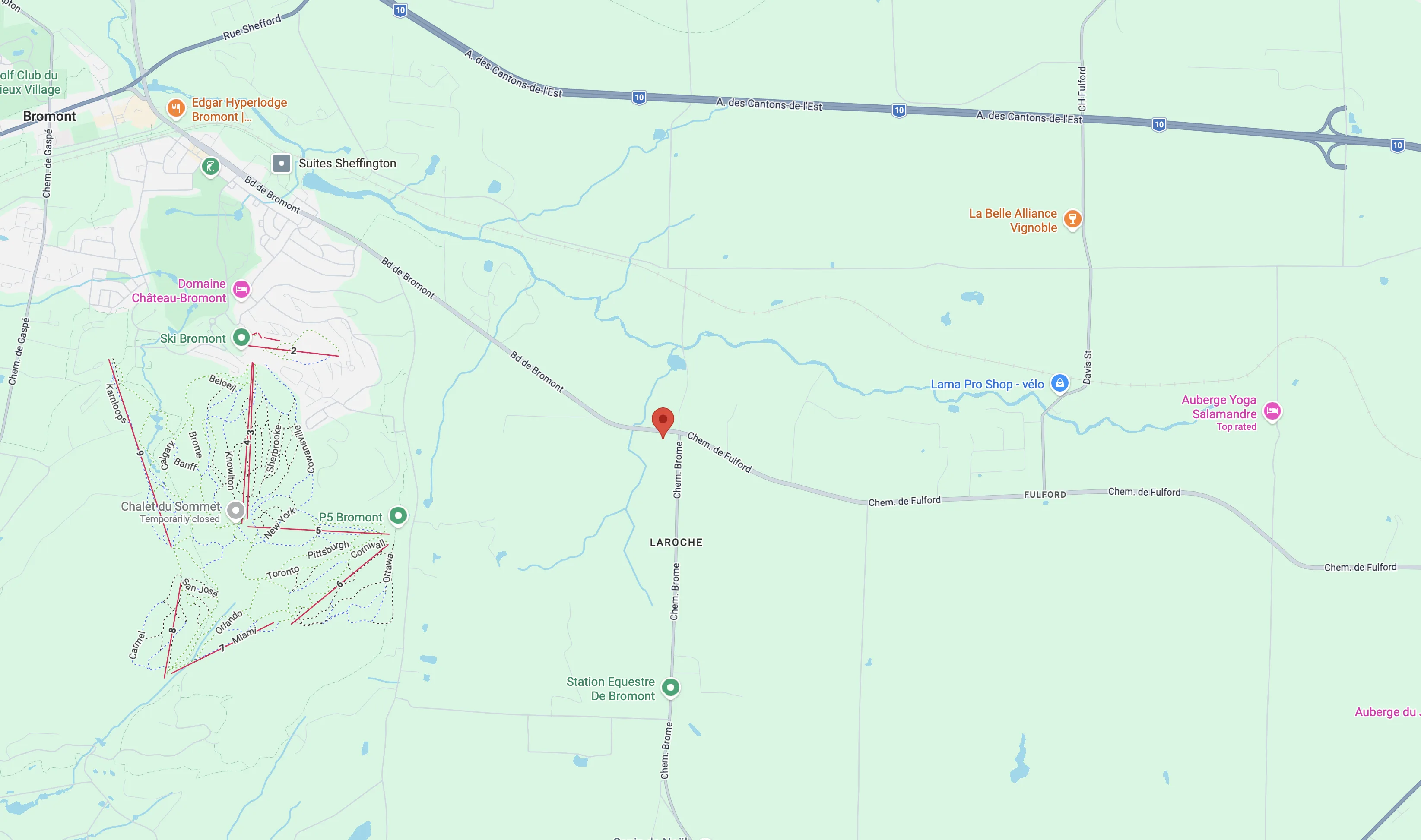 Carte de Bromont