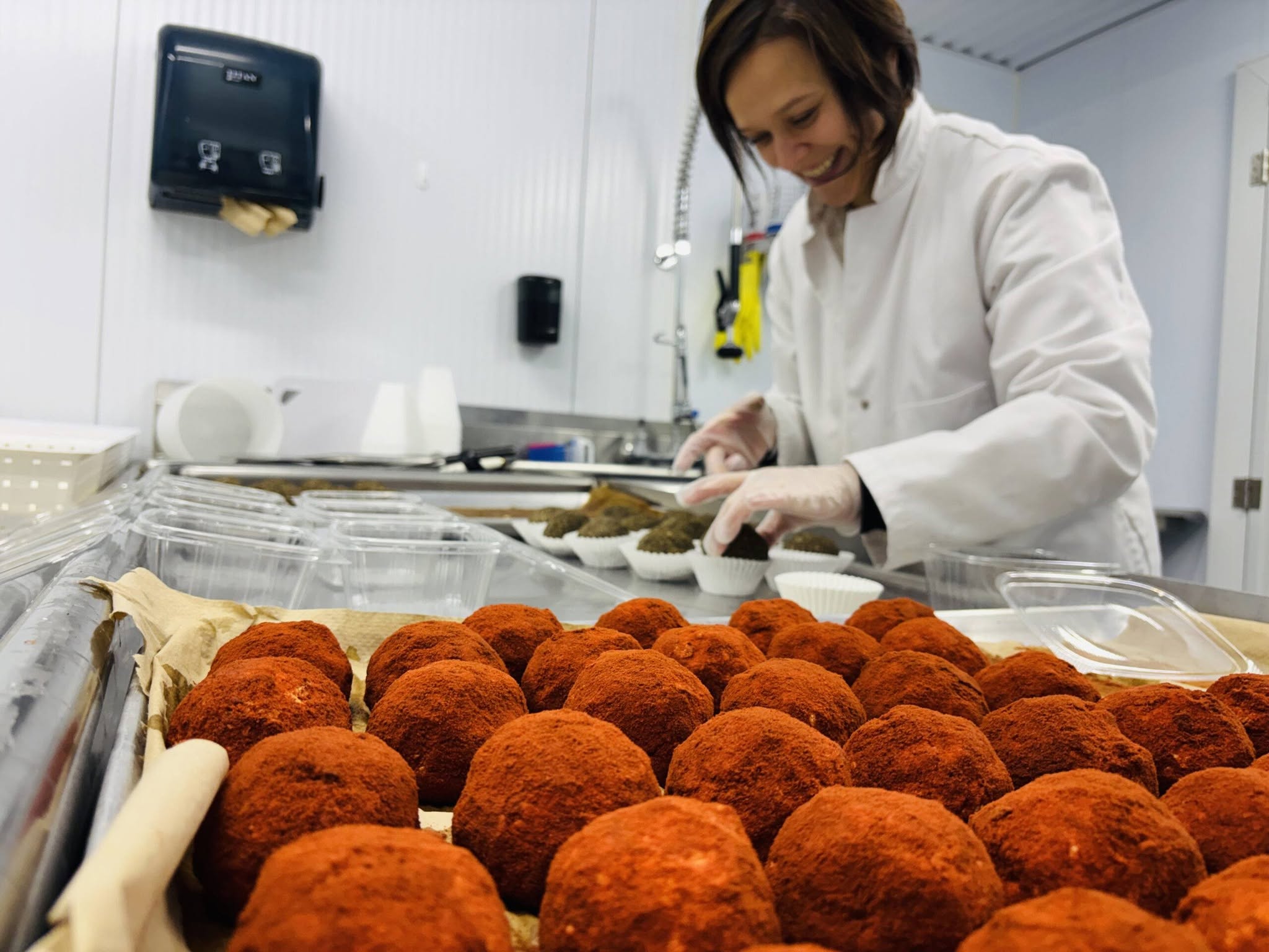 Préparation de bouchées de fromage de brebis